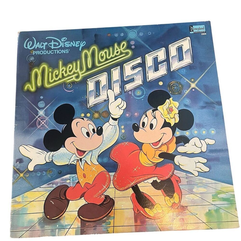 1979 Walt Disney Mickey Mouse Disco LP Vinyl Record Album VG+